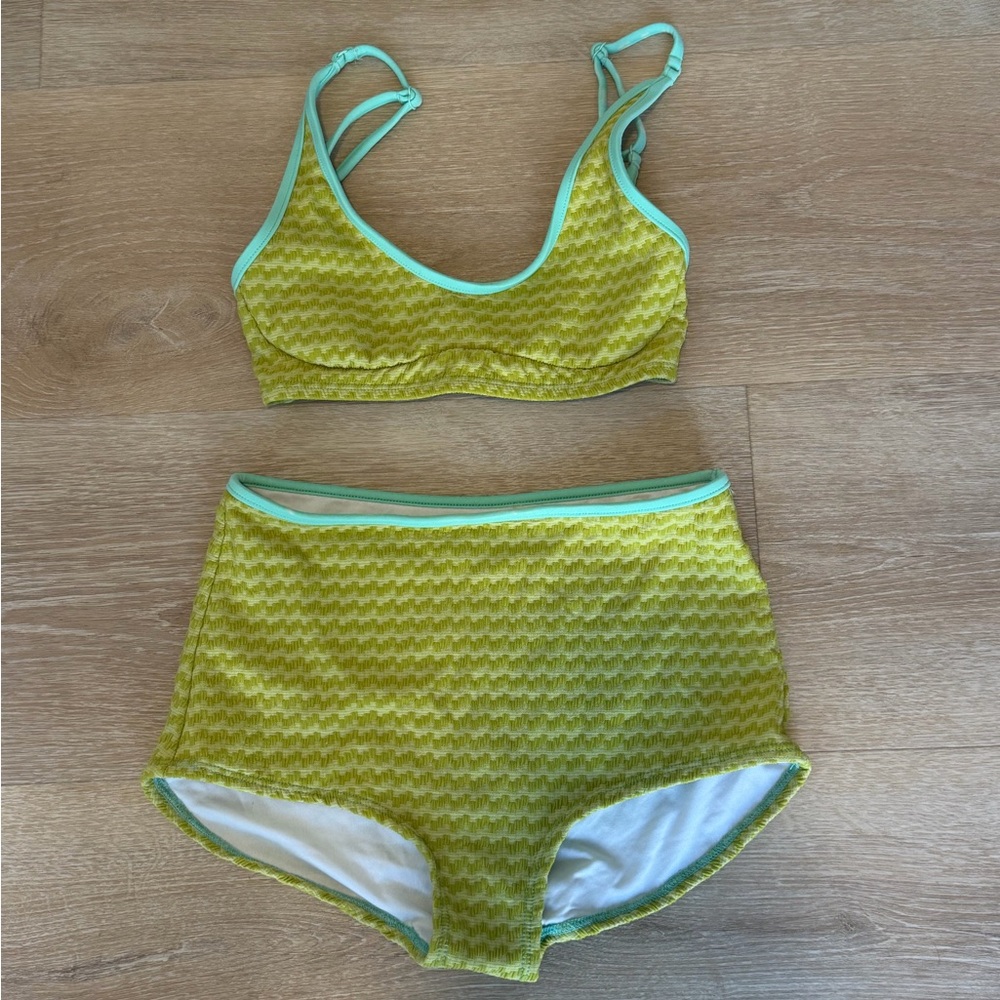 Seea Lime and Mint Two-Piece Swimsuit